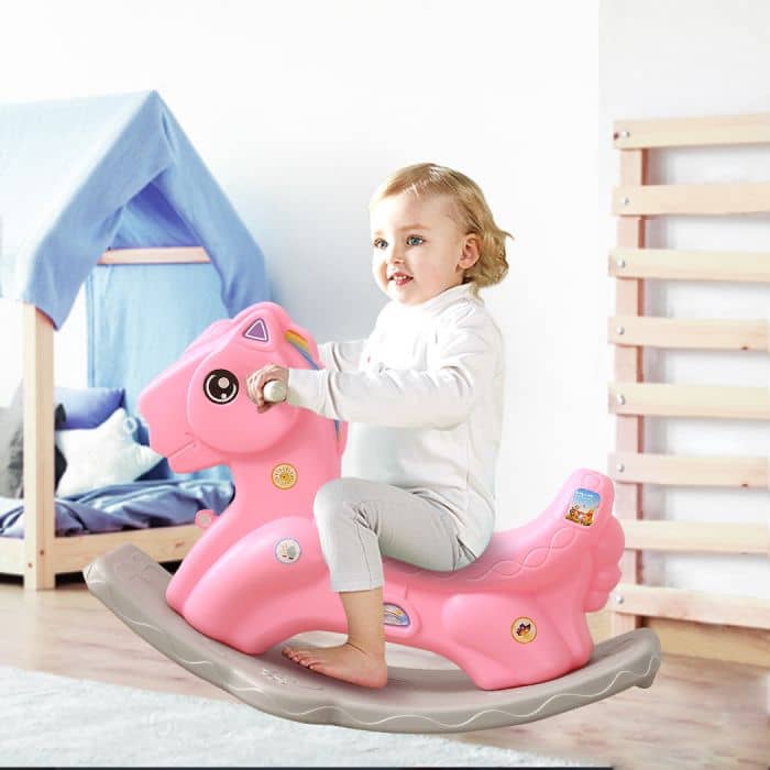 pink horse ride on toy
